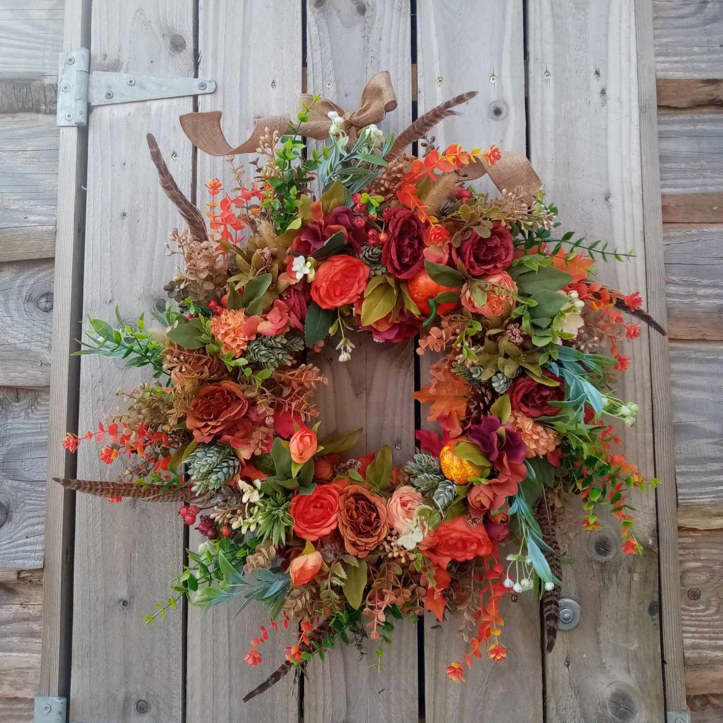 Pumpkin Harvest Floral Wreath