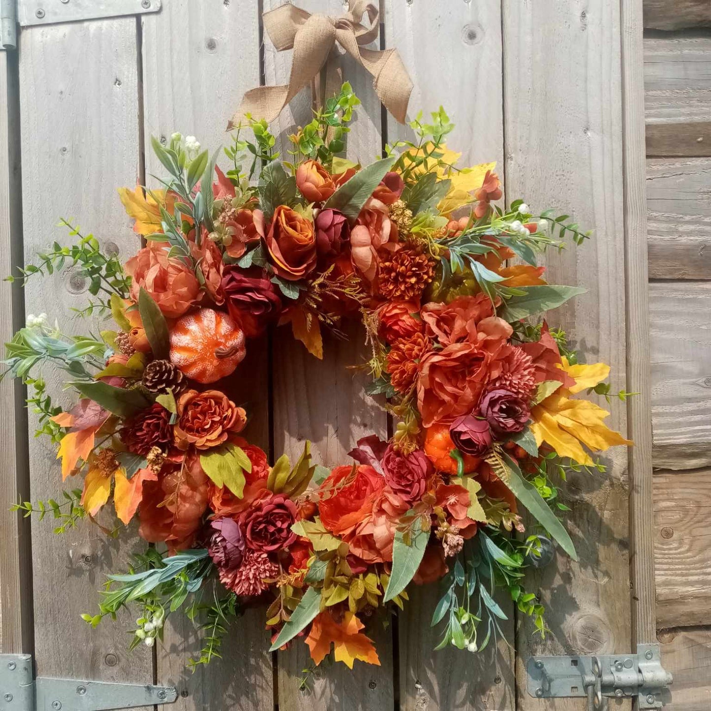 Autumn Leaves Floral Wreath