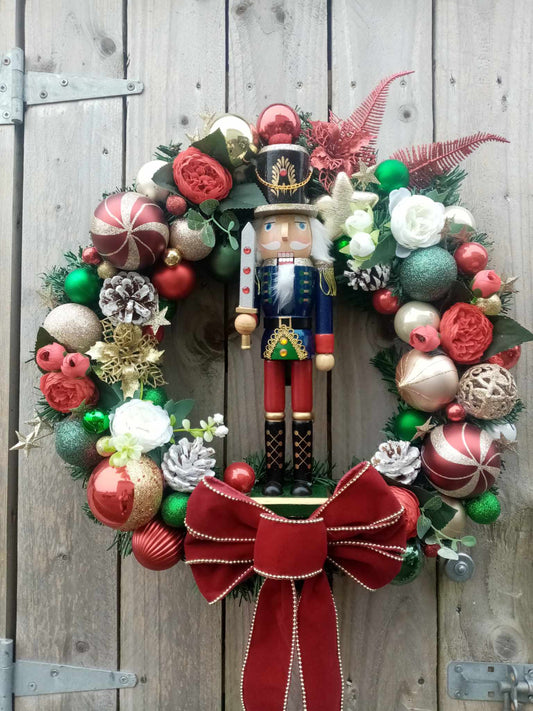 Red, Green and Gold Nutcracker (soldier 38cm)